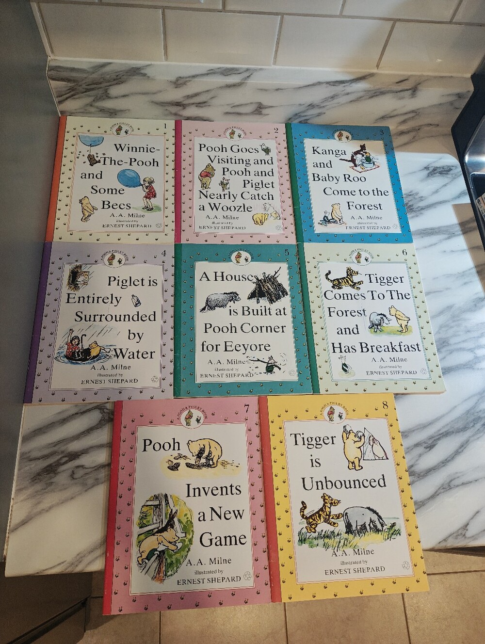 Vintage 1990 A Pooh & Piglet Complete Set of 8 Books